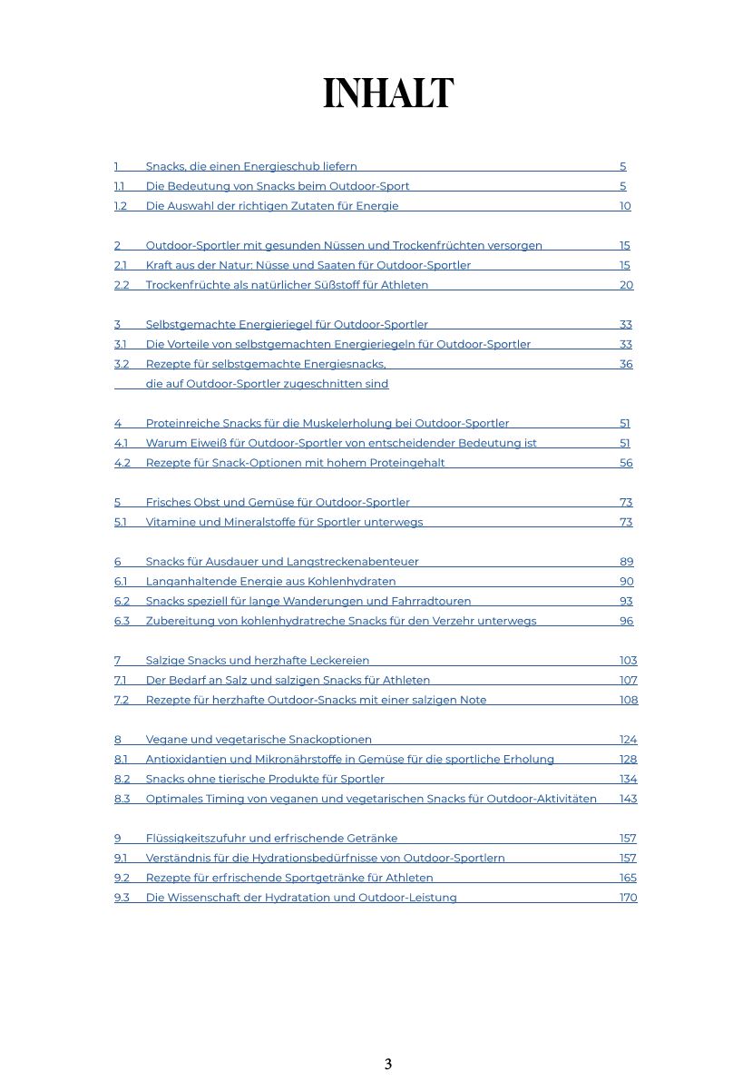 Snackguide für Outdoorsportler
