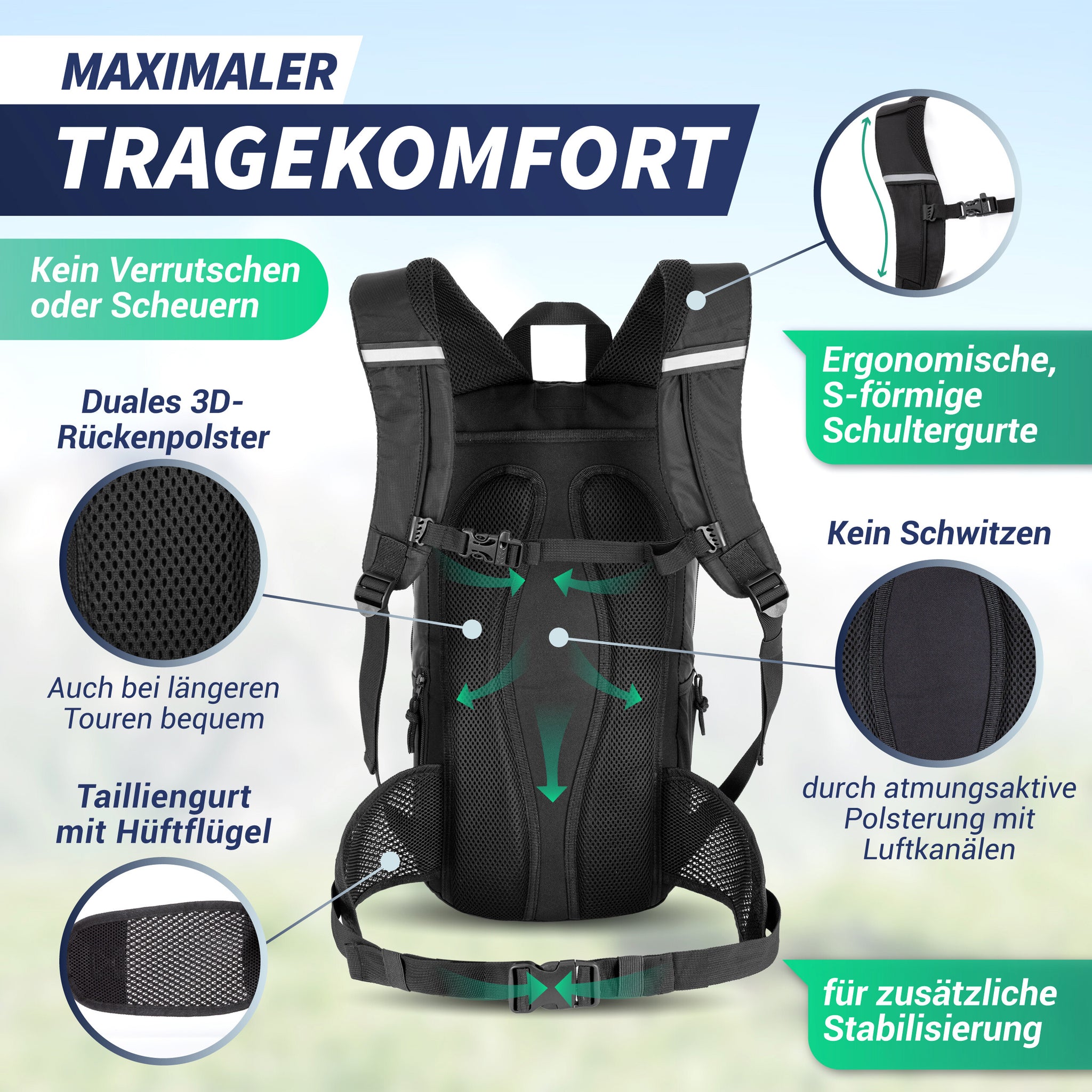 Fahrrad- & Skirucksack 20l