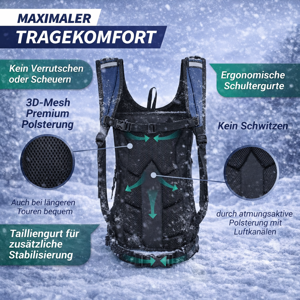 10+3L Skirucksack mit Trinkblase