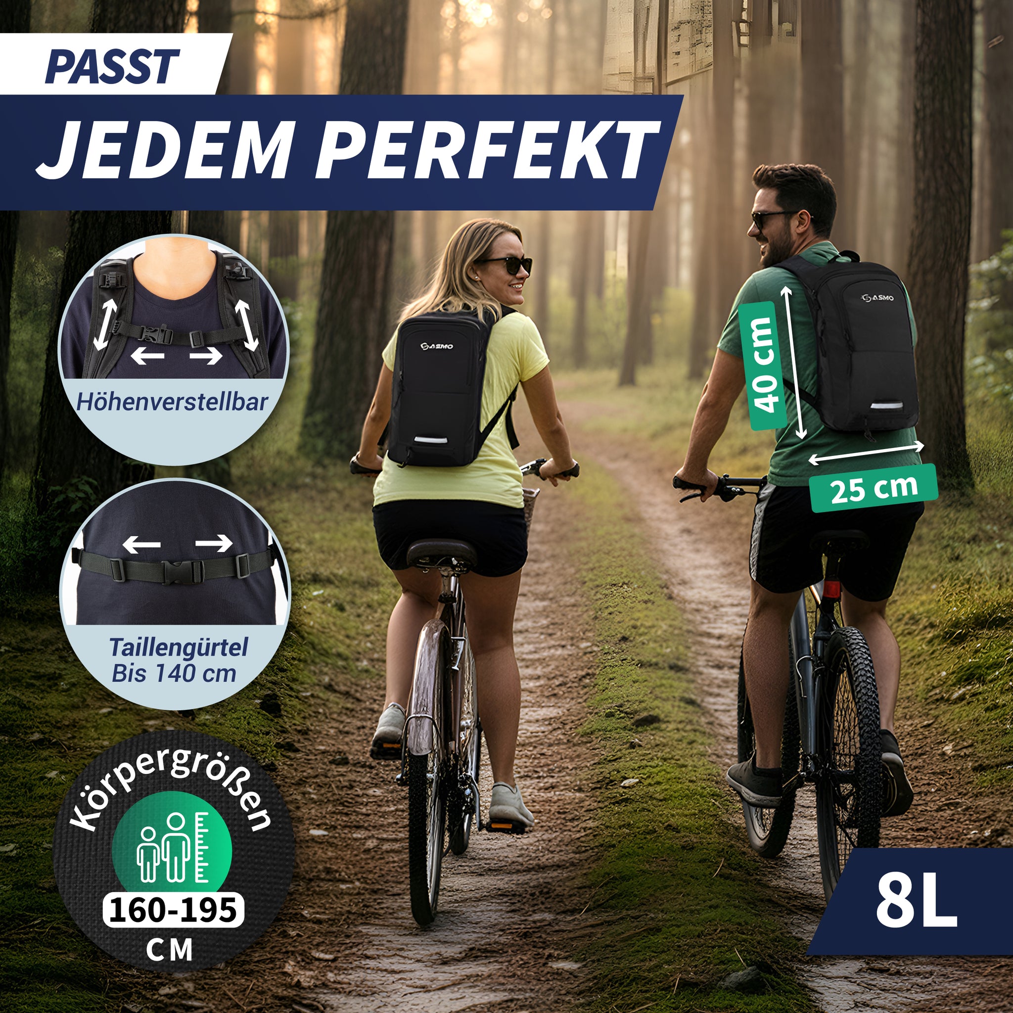 Fahrrad- & Skirucksack 8L