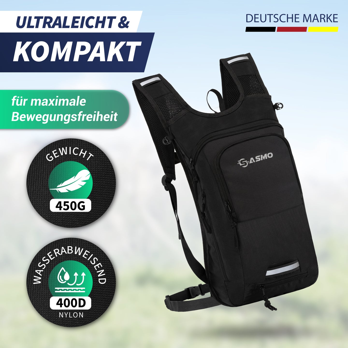 Fahrrad- & Skirucksack 8L