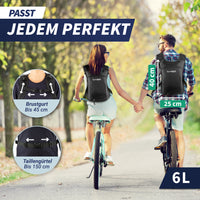 Fahrrad- & Skirucksack 6L mit Trinkblase