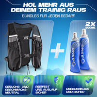 Laufweste 5L - Inkl. 2x 500 & Trinkblase & Reinigungsset