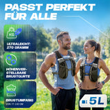 Laufweste 5L - Inkl. 2x 500 & Trinkblase & Reinigungsset