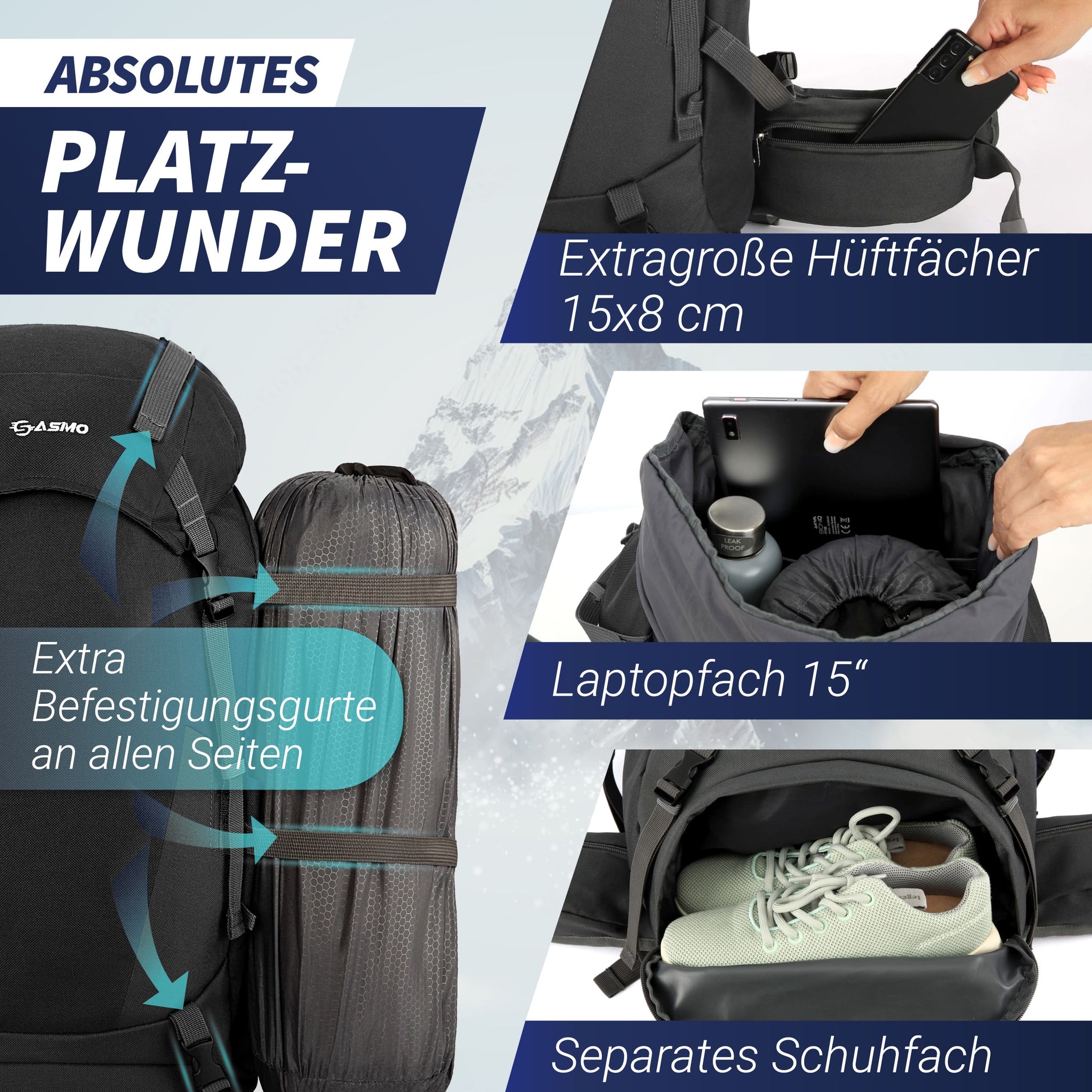 Wanderrucksack mit Trinkblase