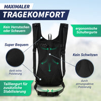 Fahrrad- & Skirucksack 6L mit Trinkblase