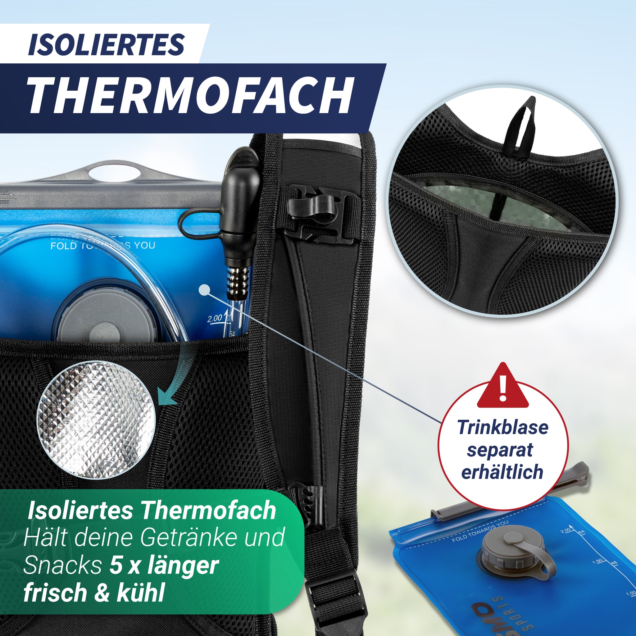 Fahrrad- & Skirucksack 6L