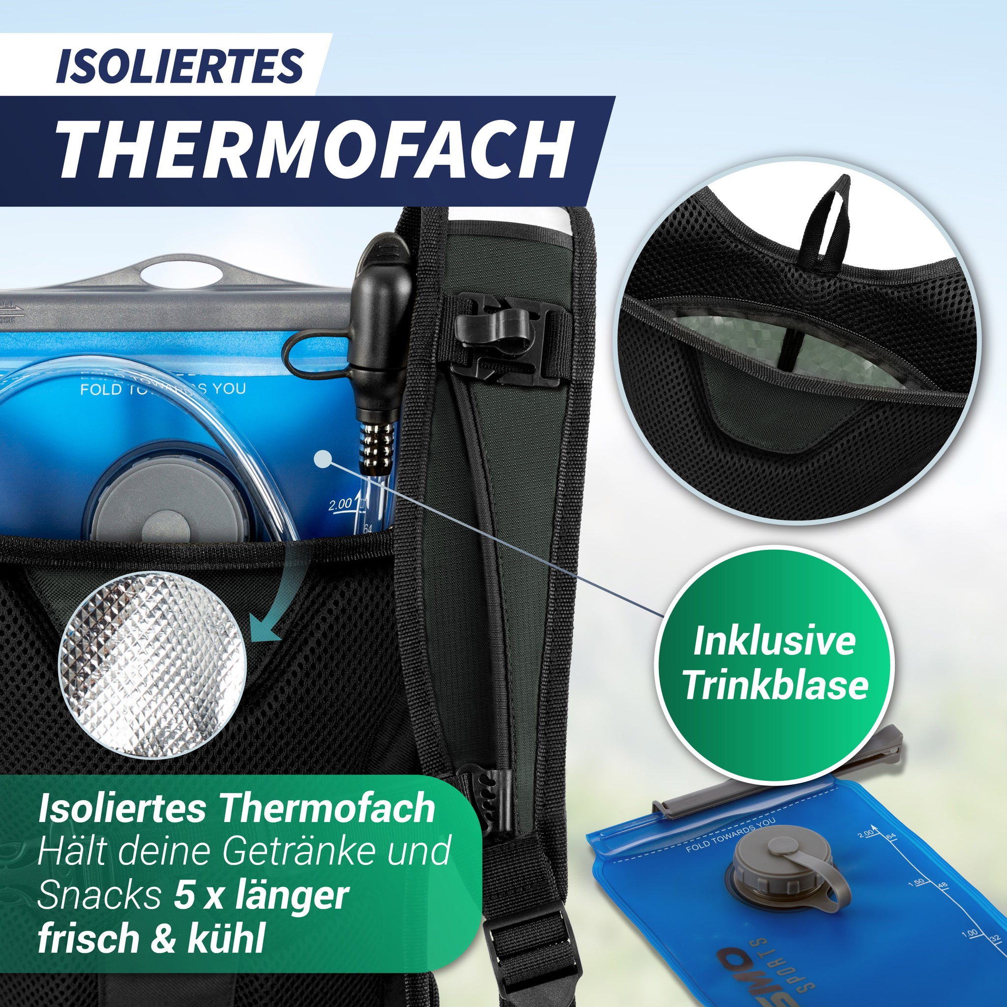 Trinkrucksack mit Trinkblase