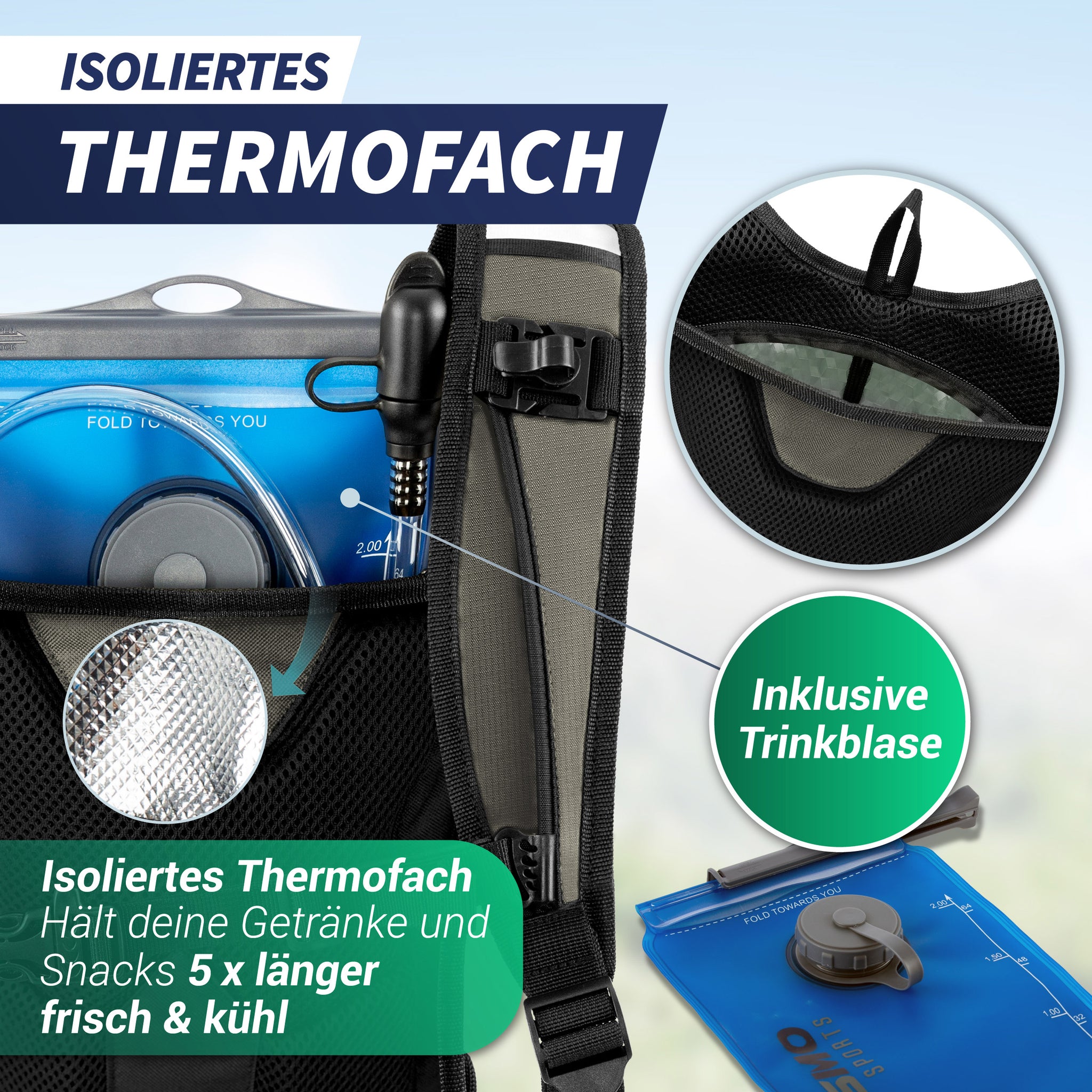 Trinkrucksack mit Trinkblase
