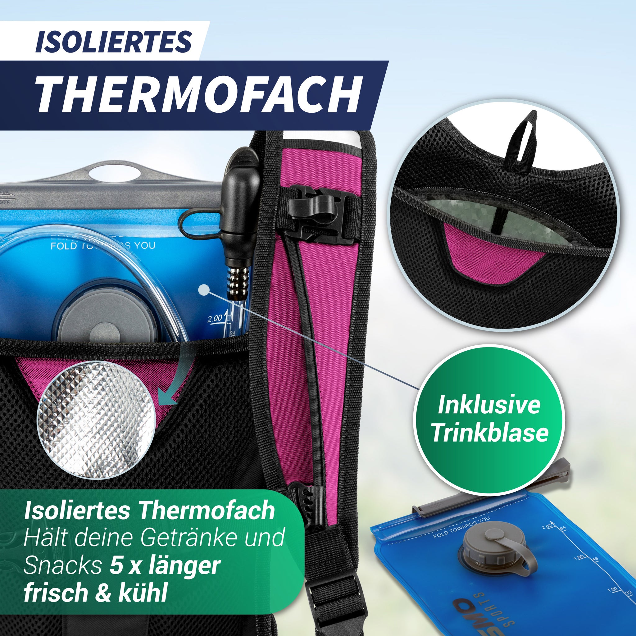 Trinkrucksack mit Trinkblase