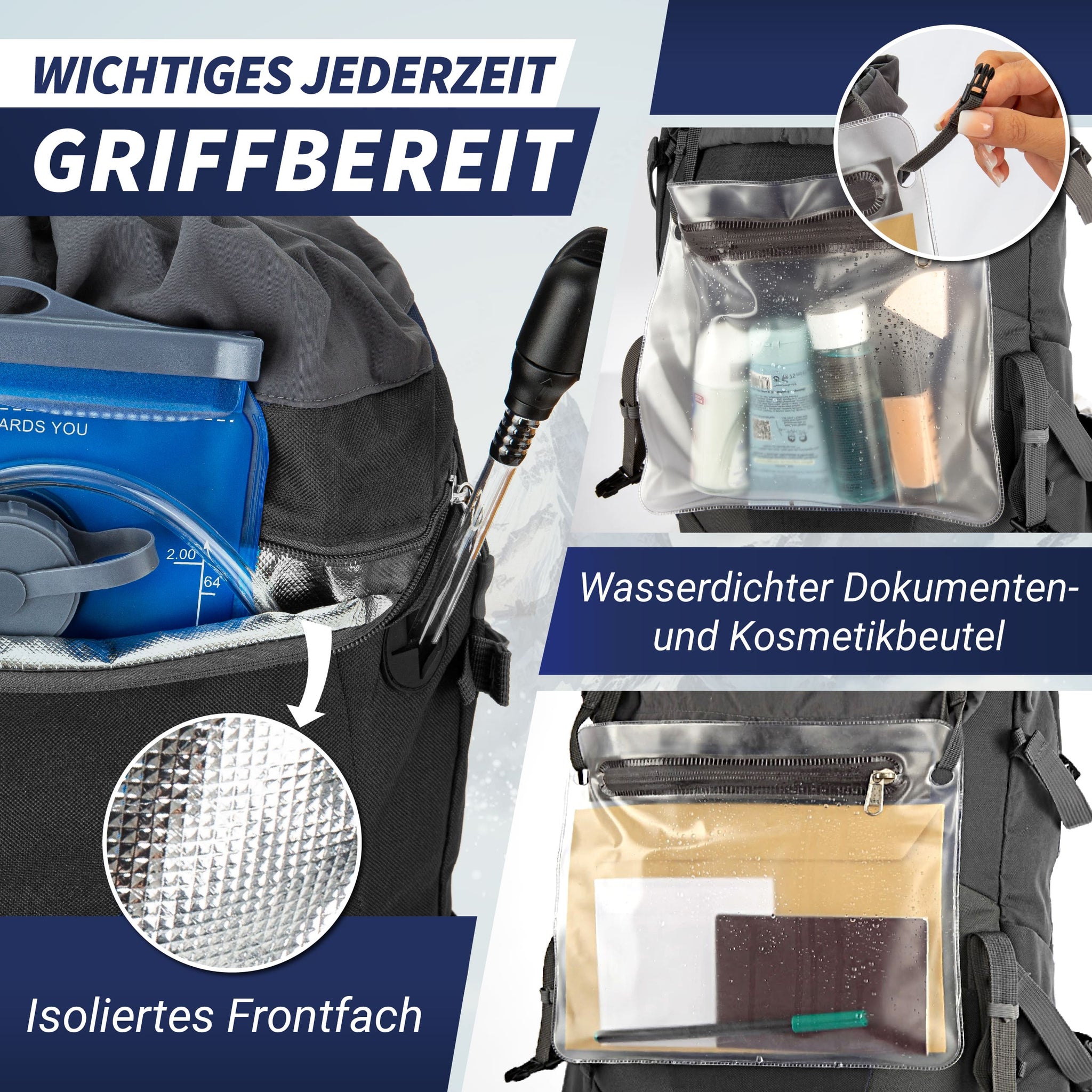 Wanderrucksack mit Trinkblase