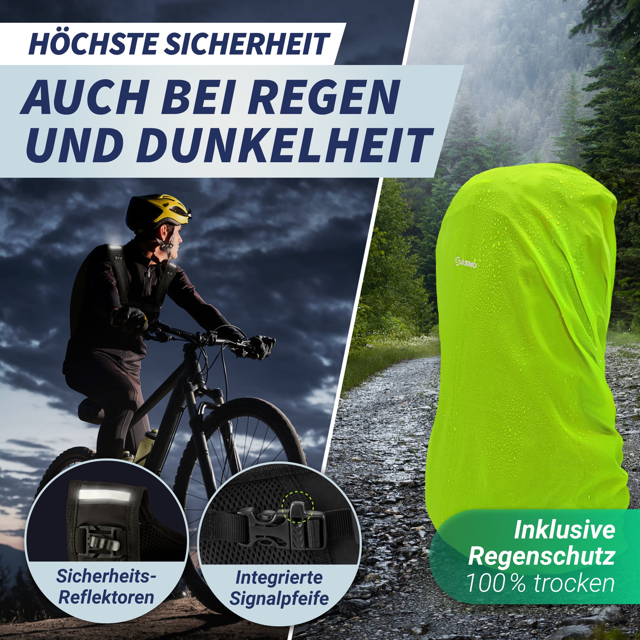 8L Fahrrad- & Skirucksack mit Trinkblase