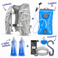 Laufweste 5L - Inkl. 2x 500 & Trinkblase & Reinigungsset
