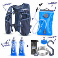 Laufweste 5L - Inkl. 2x 500 & Trinkblase & Reinigungsset