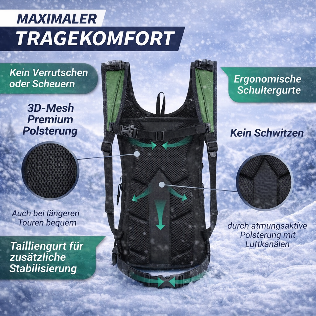 10+3L Skirucksack mit Trinkblase