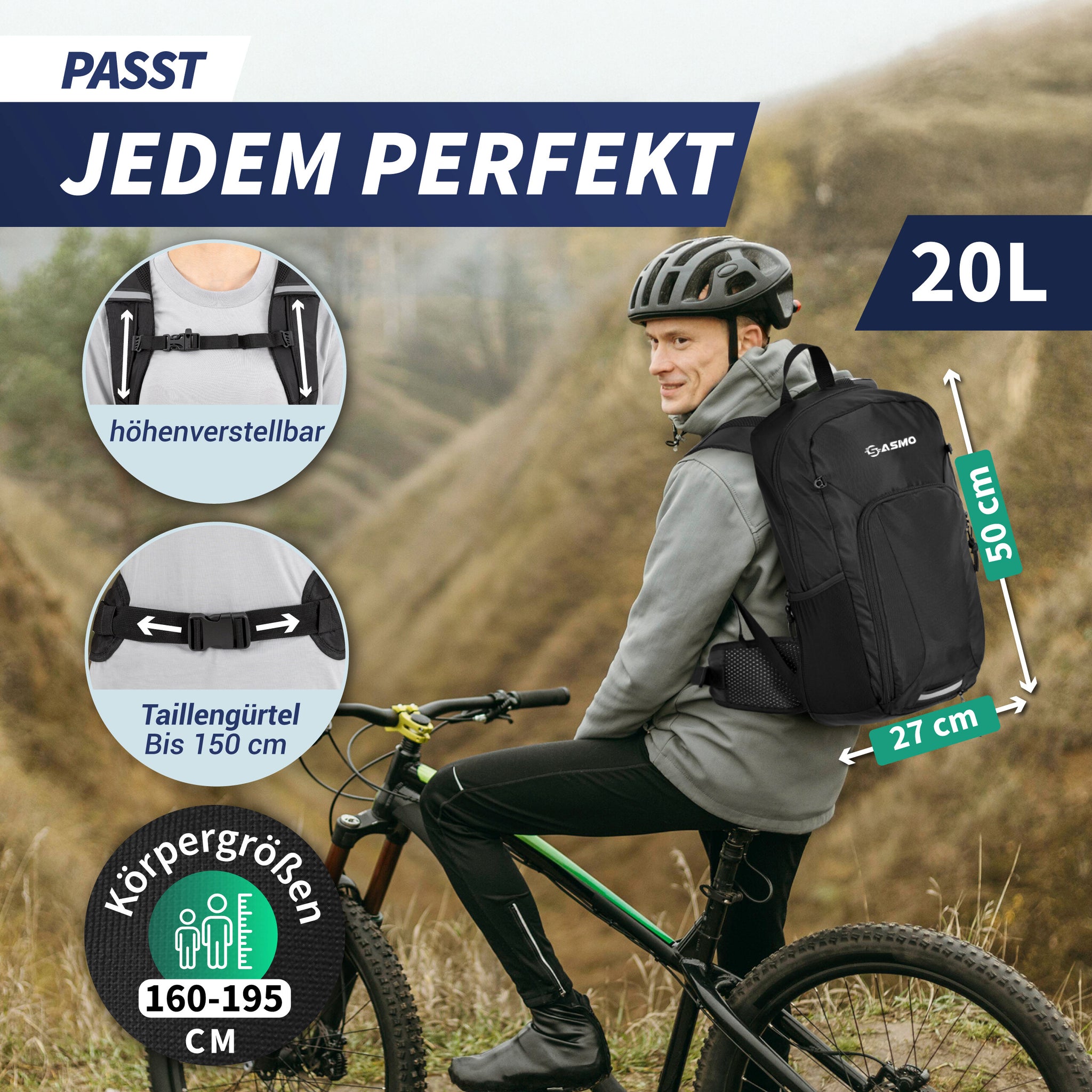 fahrradrucksack herren 20 l 20L Fahrrad- & Skirucksack – SASMO