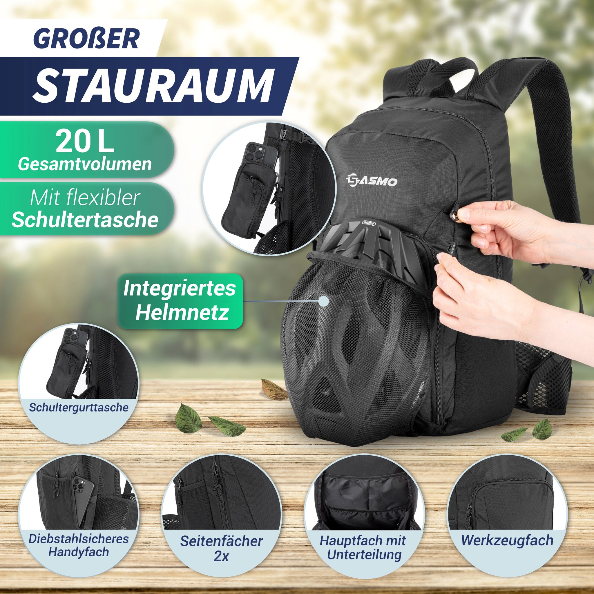 fahrradrucksack 20l 20L Fahrrad- & Skirucksack – SASMO