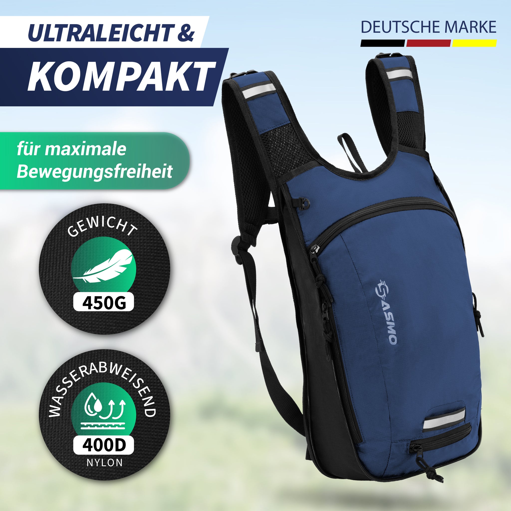 Fahrrad- & Skirucksack 10+3l