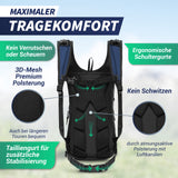 Fahrrad- & Skirucksack 10+3l mit Trinkblase