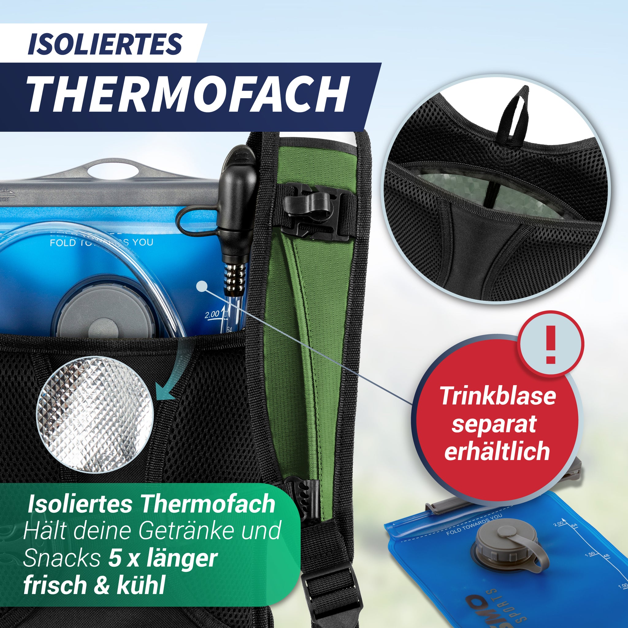 Fahrrad- & Skirucksack 6L
