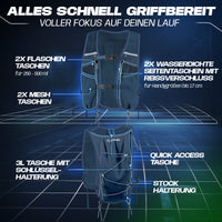 Laufweste 5L - Inkl. 2x 500 & Trinkblase & Reinigungsset