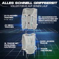 Laufweste 5L - Inkl. 2x 500 & Trinkblase & Reinigungsset