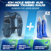 Laufweste 5L - Inkl. 2x 500 & Trinkblase & Reinigungsset