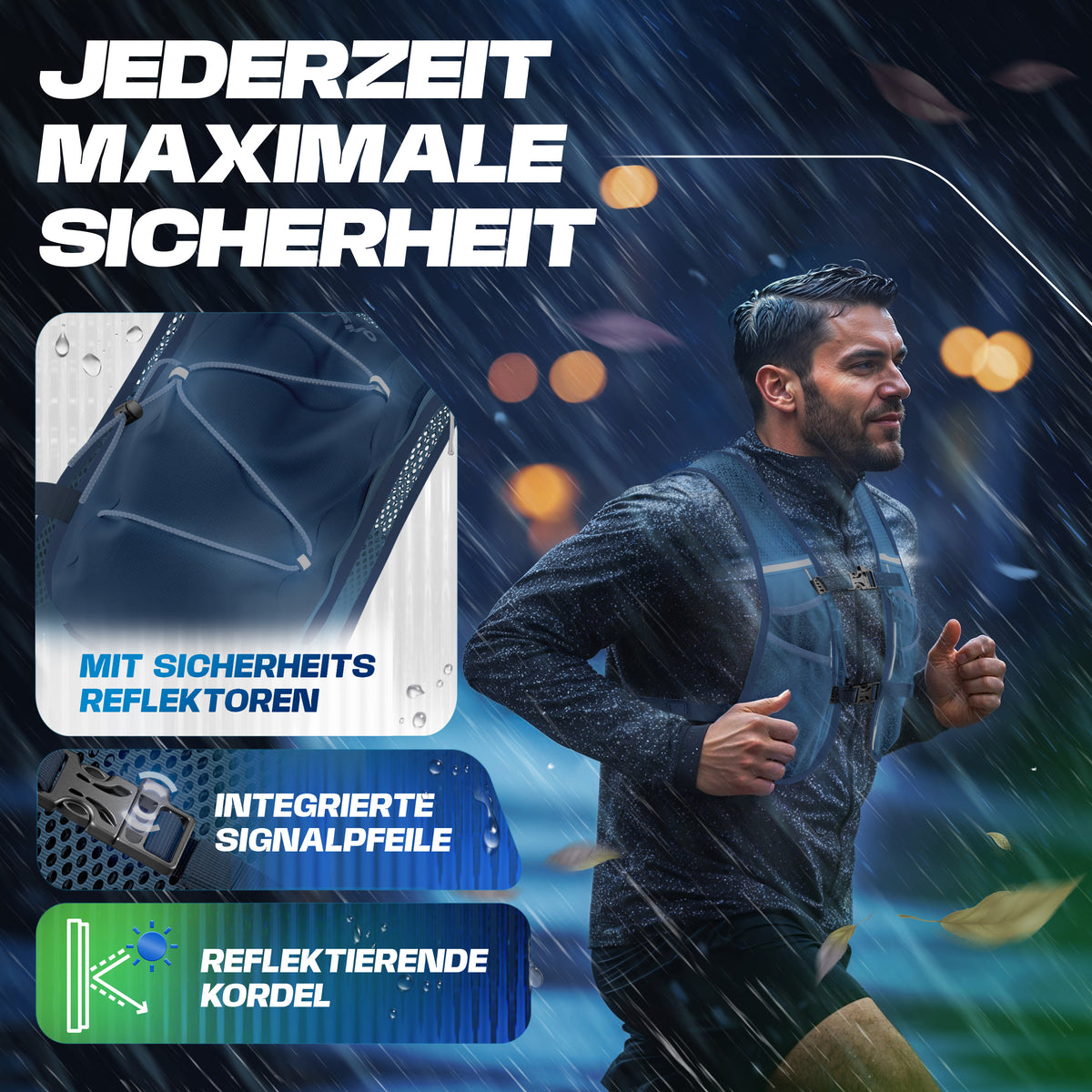 Laufweste 5L - Inkl. 2x 500 & Trinkblase & Reinigungsset