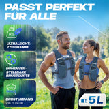 Laufweste 5L - Inkl. 2x 500 & Trinkblase & Reinigungsset