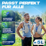 Laufweste 5L - Inkl. 2x 500 & Trinkblase & Reinigungsset
