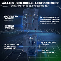 Laufweste 5L - Inkl. 2x 500 & Trinkblase & Reinigungsset